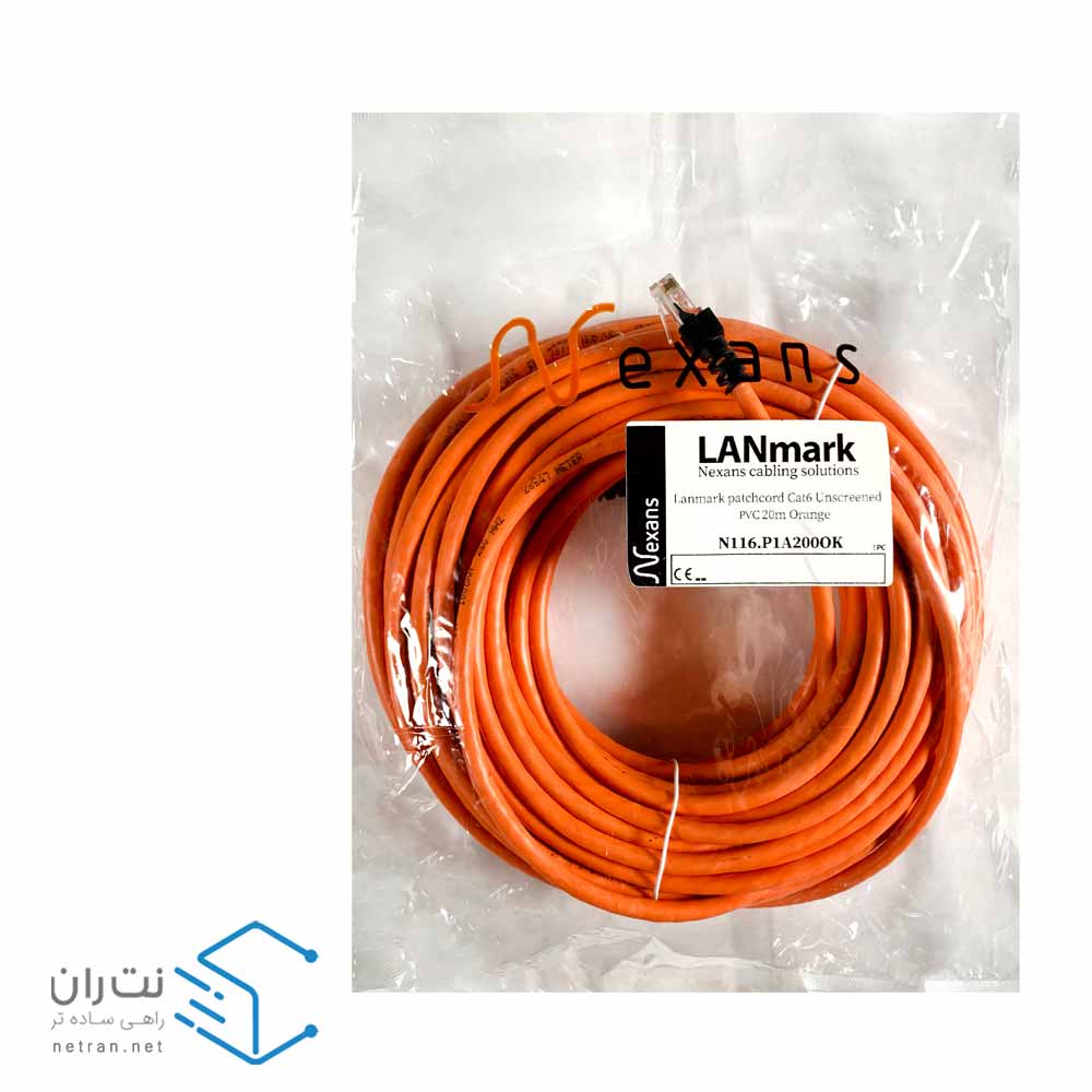 پچ کورد نگزنس (کابل لن) Cat6 UTP روکش PVC نارنجی 20 متری-2